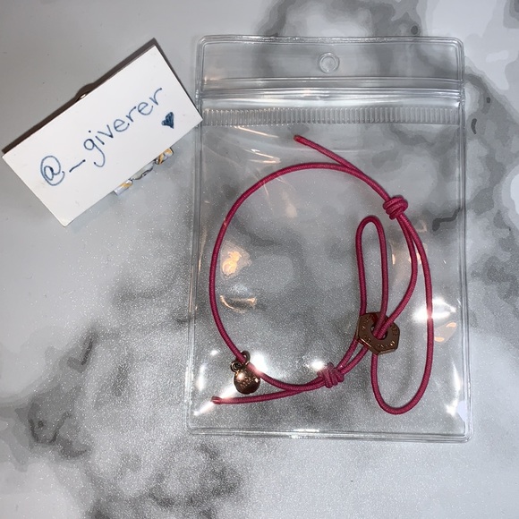 MMJ Pink & Rose Gold Bolt Corded Friendship Bracelet - Picture 7 of 10